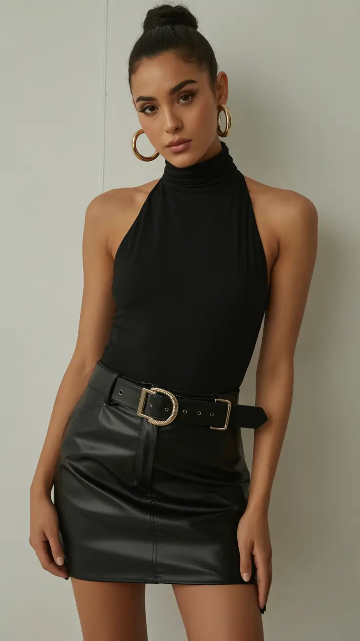spring going out outfits night club Sleek Black Look