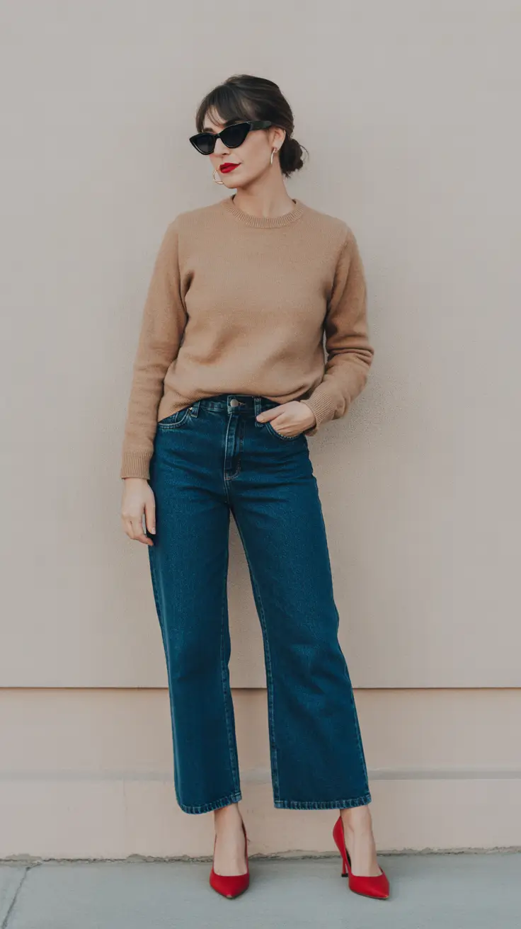 must-have spring outfits for women over 30 2026 Denim and Neutrals With a Confident Pop