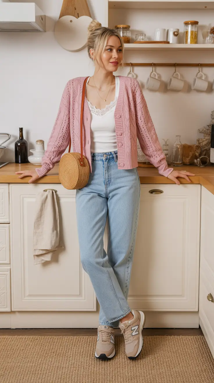 must-have spring outfits for women over 30 2026 Soft Pink Layers for Gentle Everyday Moments