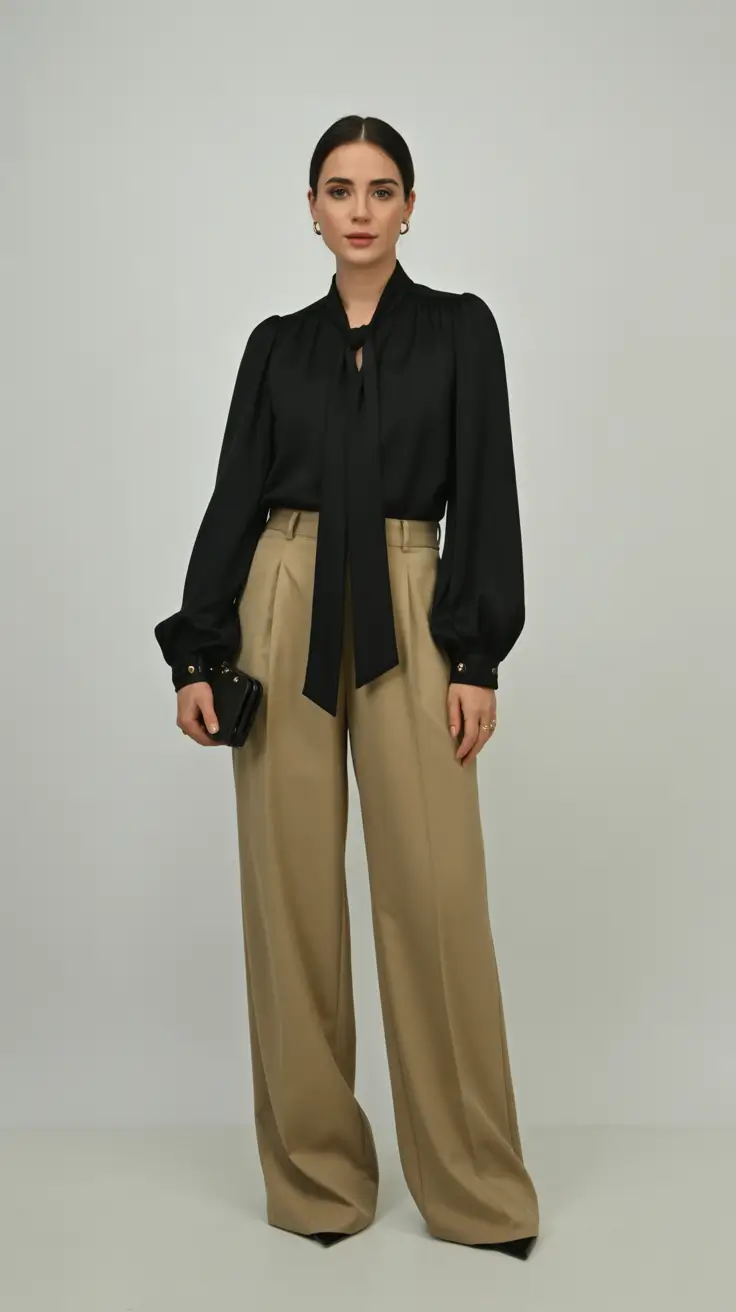 must-have spring outfits for women over 30 2026 Tailored Drama in Black and Neutrals
