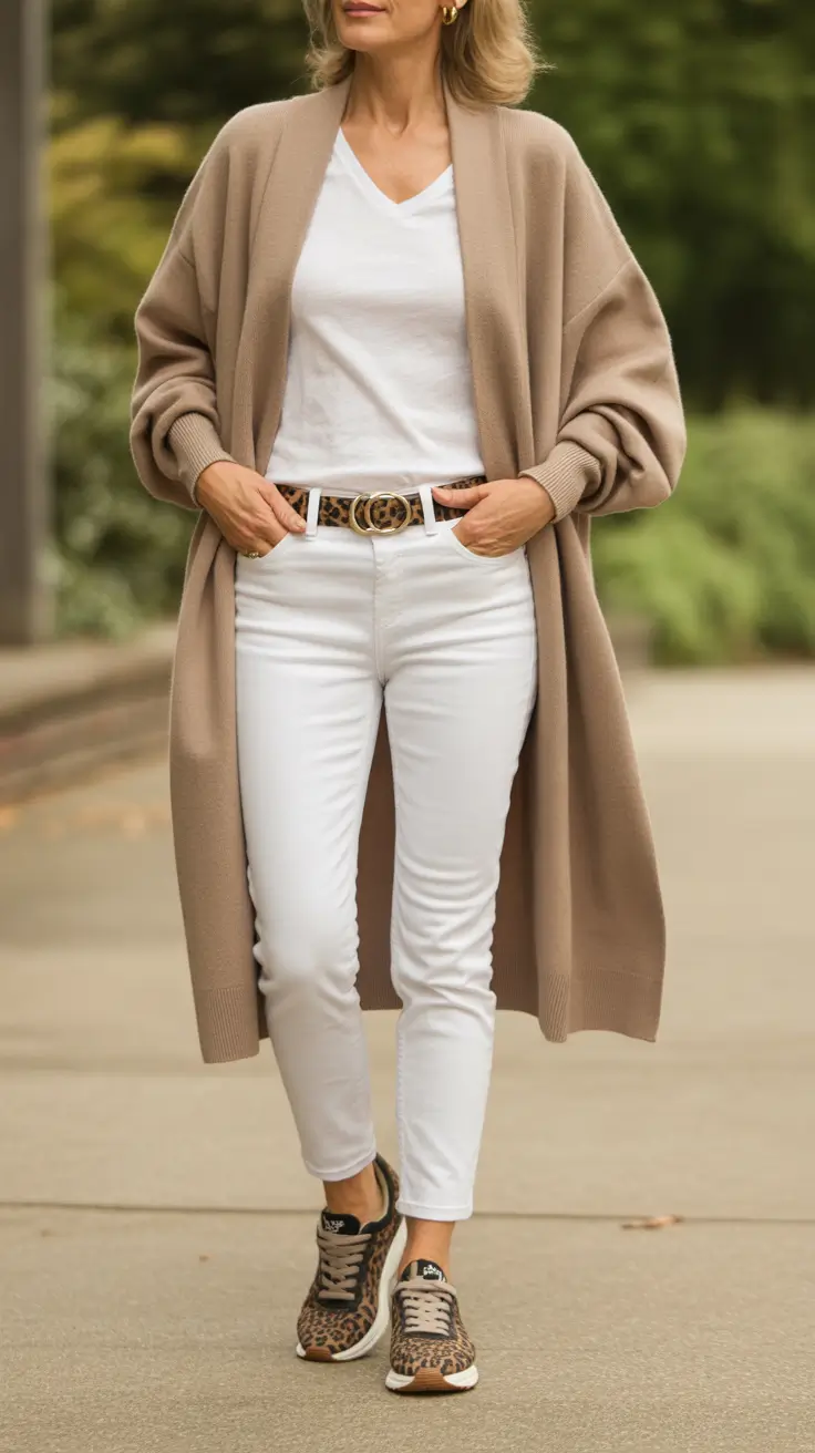 Must-have spring outfits for women over 40 2026 Soft White Layers for Casual Chic Days