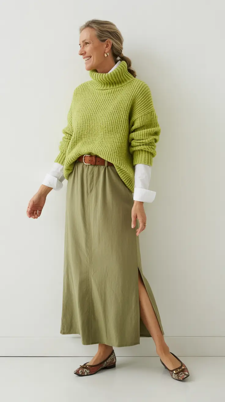 Must-have spring outfits for women over 40 2026 Green Layers That Feel Fresh and Confident