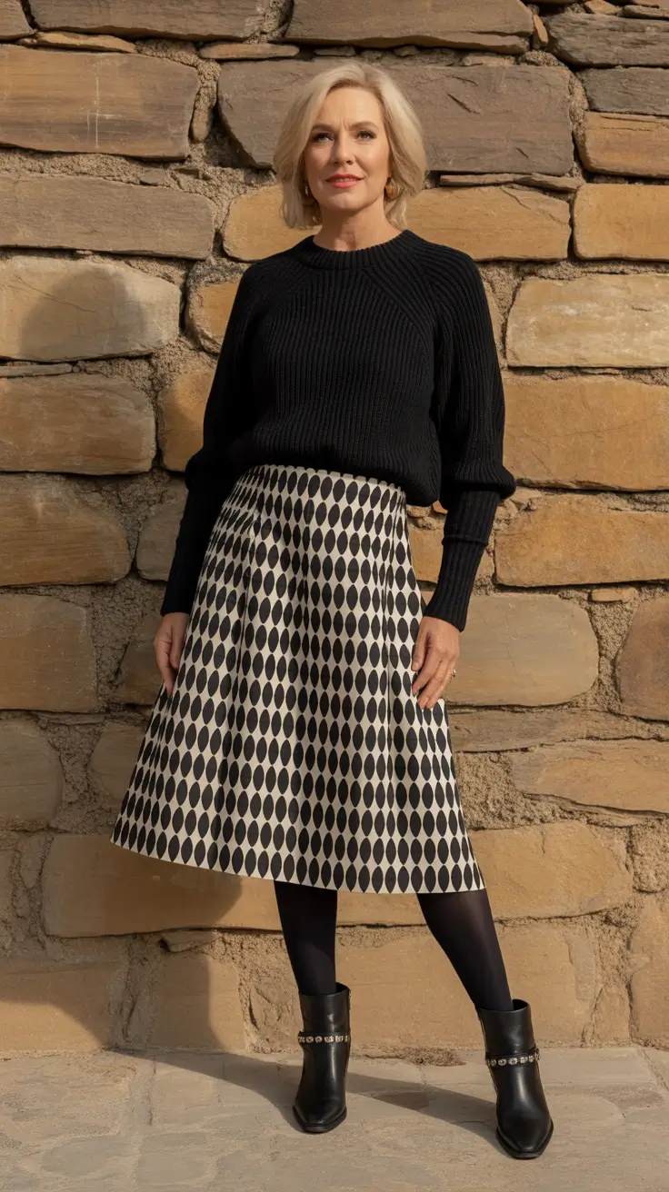 Must-have spring outfits for women over 40 2026 Graphic Skirts for Everyday Polish