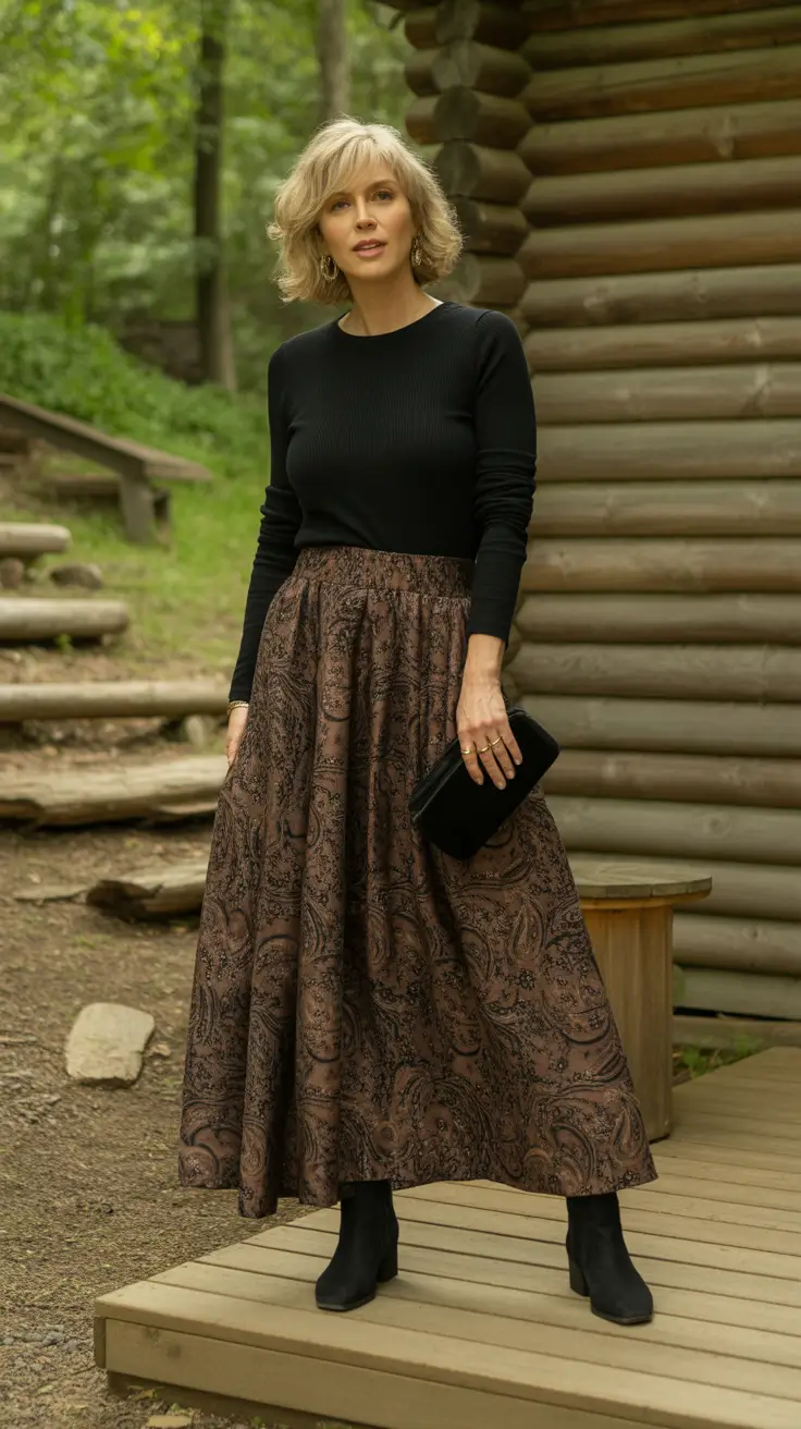 Must-have spring outfits for women over 40 2026 Nature-Inspired Layers With Casual Grace