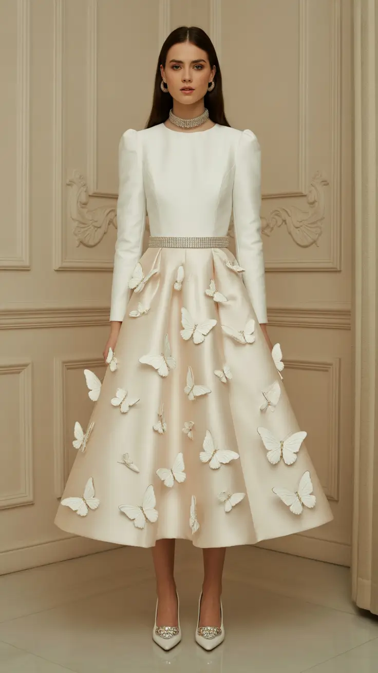 must-have spring wedding outfit 2026 Butterfly Appliqués for Fairytale Spring Weddings