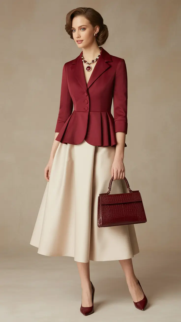 must-have spring wedding outfit 2026 Tailored Burgundy for Transitional Spring Weather