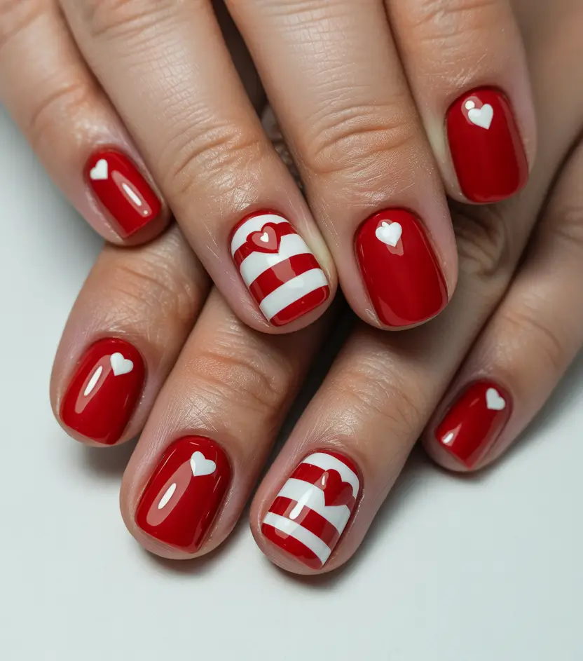 nails designs ideas February 2026 red valentines day nails
