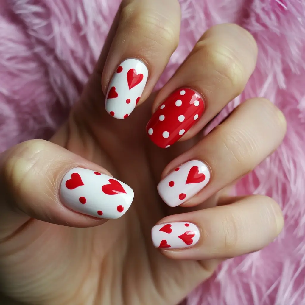 nails designs ideas February 2026 valentines day heart nails