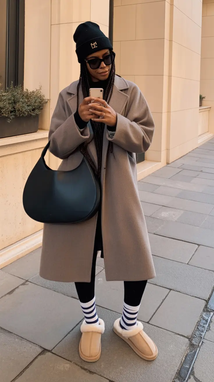 Outfits ideas February 2026 Long Coat Casual City Look