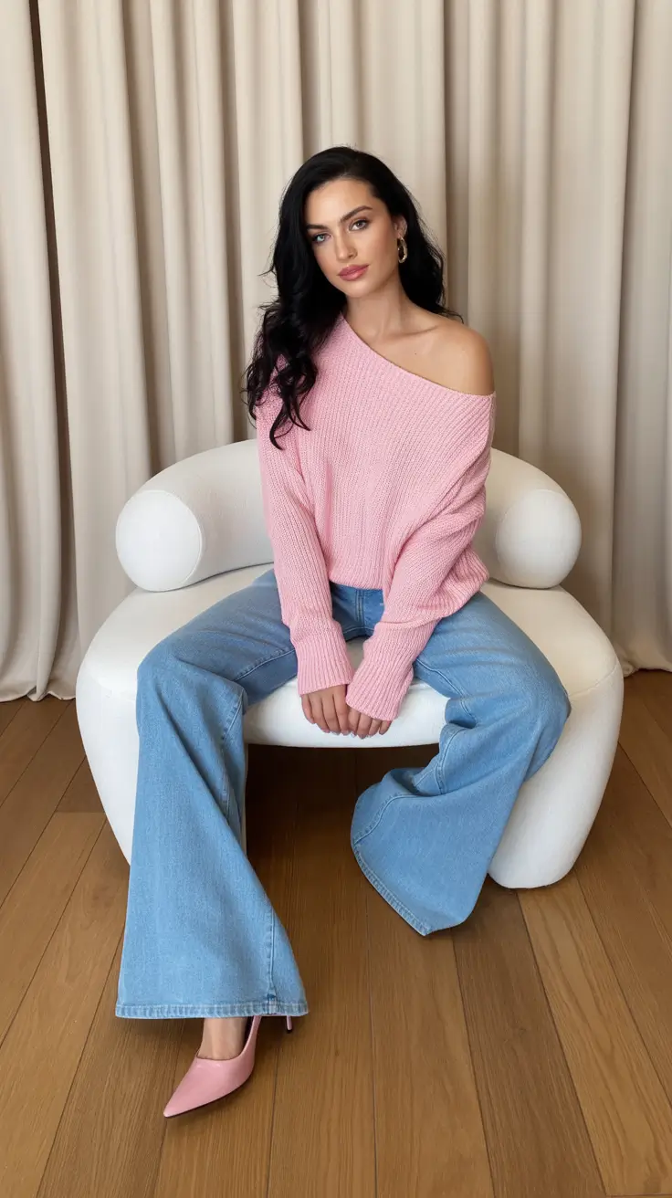 Outfits ideas February 2026 Knitwear Baggy Jeans Baddie Style