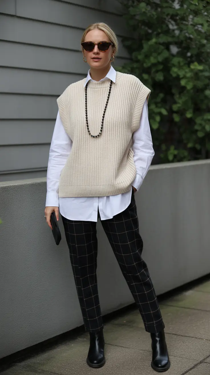 Popular modest spring outfits 2026 Polished Neutral Layers