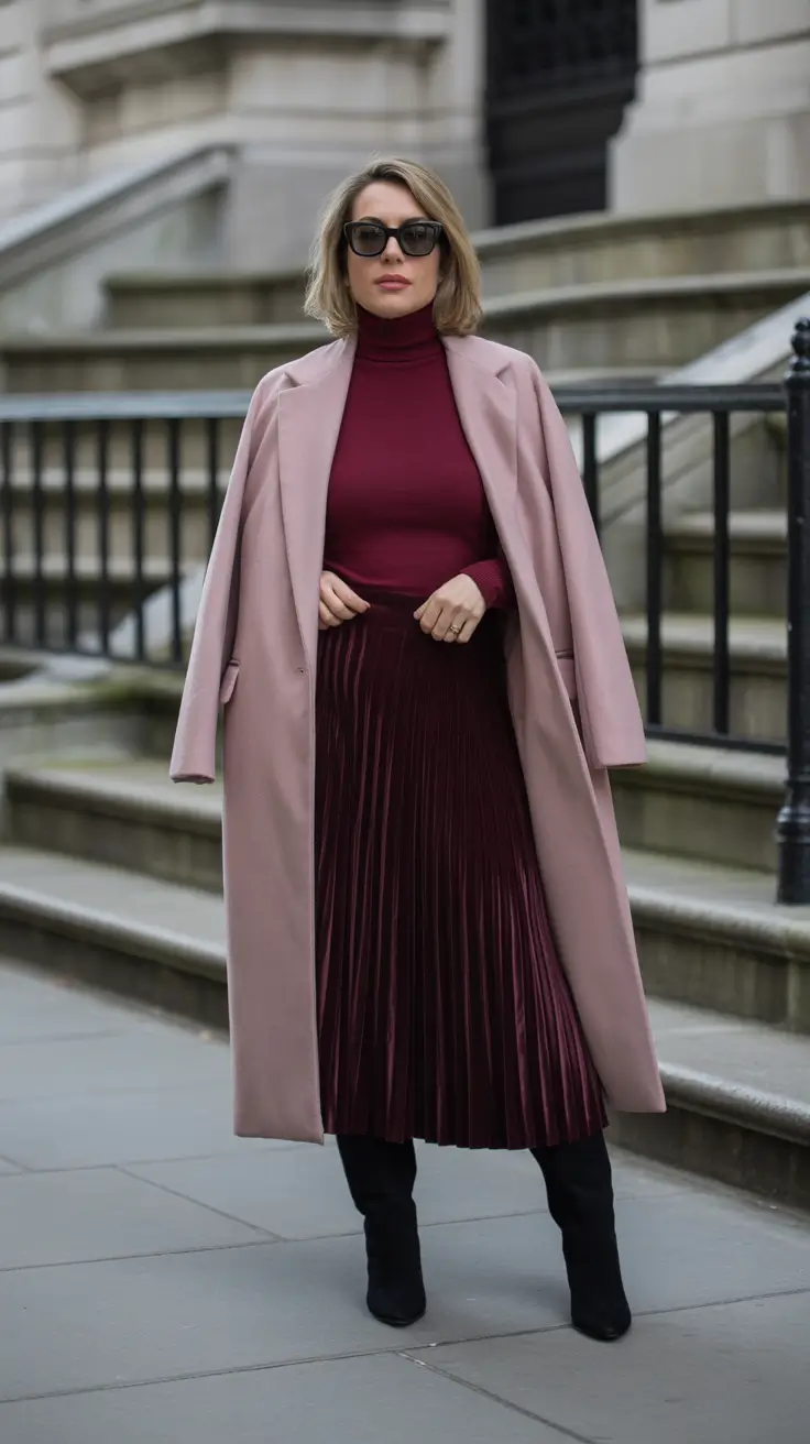 Popular modest spring outfits 2026 Monochrome Elegant Look