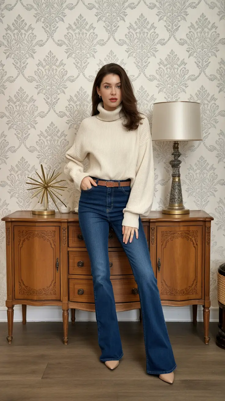 Popular modest spring outfits 2026 Jeans Knit Look